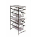 Vivinature Lagerwagen 3 Tier Draht Küchenregal Metallgestell Rack Utility Stand